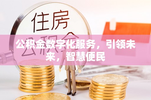 黑水公积金数字化服务，引领未来，智慧便民