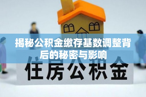 黑水揭秘公积金缴存基数调整背后的秘密与影响