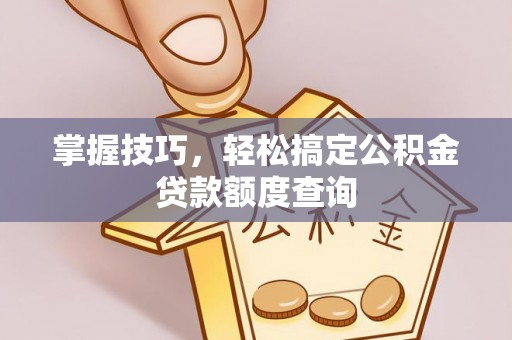 黑水掌握技巧，轻松搞定公积金贷款额度查询