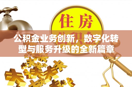 黑水公积金业务创新，数字化转型与服务升级的全新篇章